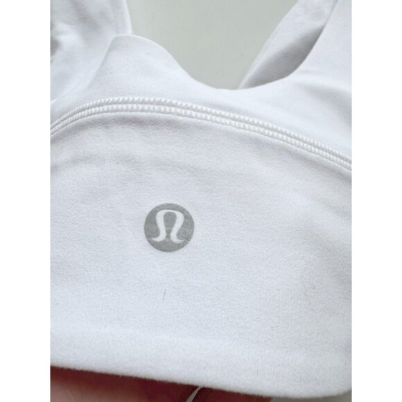 Lot of 2 LULULEMON Align V-Neck Washed Mauve White Long Line Sports Bras, Size 6 - Picture 13 of 16